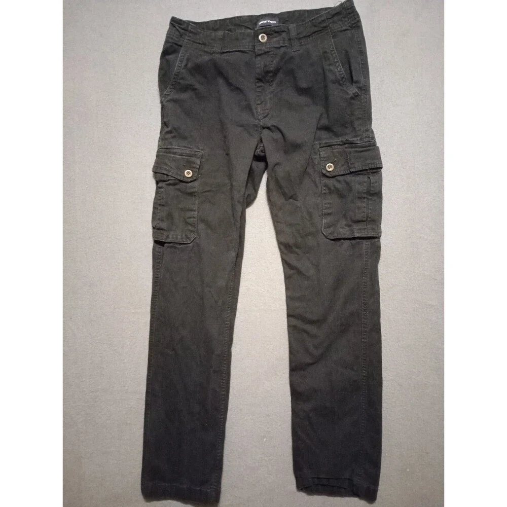 St Johns Bay Comfort Stretch Cargo Pants Size 32 X 32 Black